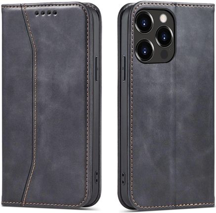 Magnet Fancy Case etui do iPhone 13 Pro Max pokrowiec portfel na karty kartę podstawka czarny (250704)