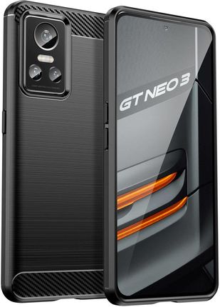 Carbon Case elastyczne etui pokrowiec Realme GT Neo 3 czarny (251043)