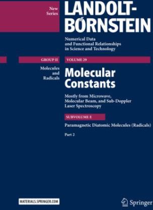 Molecular Constants Mostly from Microwave, Molecular Beam, and Sub-Doppler Laser Spectroscopy: Paramagnetic Diatomic Molecules (Radicals), Part 2