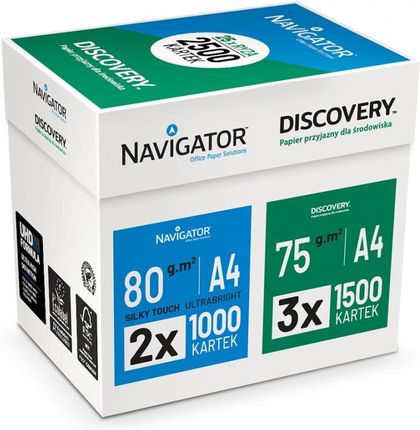 Papier Ksero A4 5 Ryzy 2X Navigator + 3X Discovery