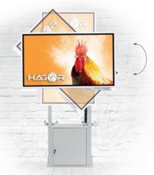 Hagor Wall Lift Pro Light Iii Flip Uchwyt System Podnoszenia Ściennego Z Regulacją Wysokości Do Samsung 55 65