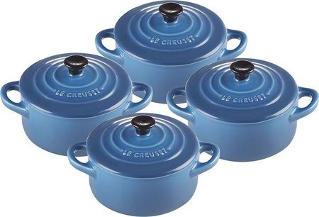 Le Creuset Naczynia Do Zapiekania I Serwowania Mini Cocotte 250ml Niebieski Marsylski 4szt.