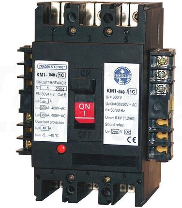 Tracon Electric Wyłącznik Kompaktowy 220V Dc Z Wyłacznikem Wzrostowym KM10632