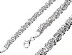 Valerio.Pl Elegancki sebrny gruby łańcuch królewski bizantyjski 50cm 6,5mm srebro 925 BIZ00750