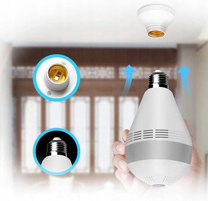Blow Kamera Wifi Żarówka E27 110~220V 3Mp Interkom (78819) - zdjęcie 2 Blow Kamera Wifi Żarówka E27 110~220V 3Mp Interkom (78819)