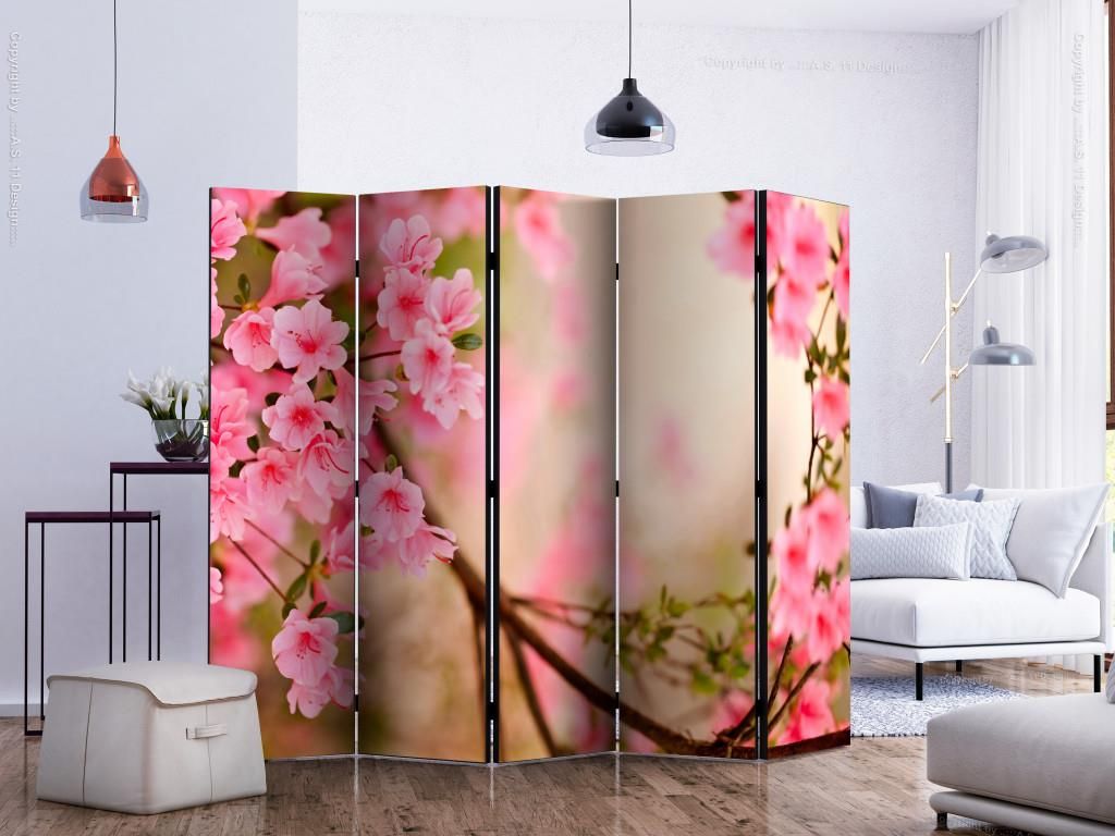 Room Dividers Parawan Pokojowy Jednostronny Pink Azalea Ii 225X172 (132798) Opinie i