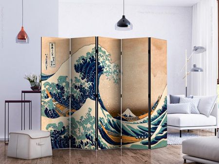 Room Dividers Parawan Pokojowy Jednostronny Hokusai: Wielka Fala W Kanagawie (Reprodukcja) Ii 225X172 (133255)