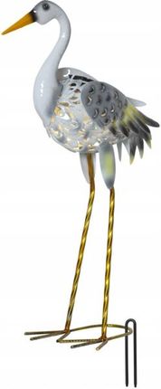Szwedzka Dekoracja Solarna Heron Bocian Ogrodowy