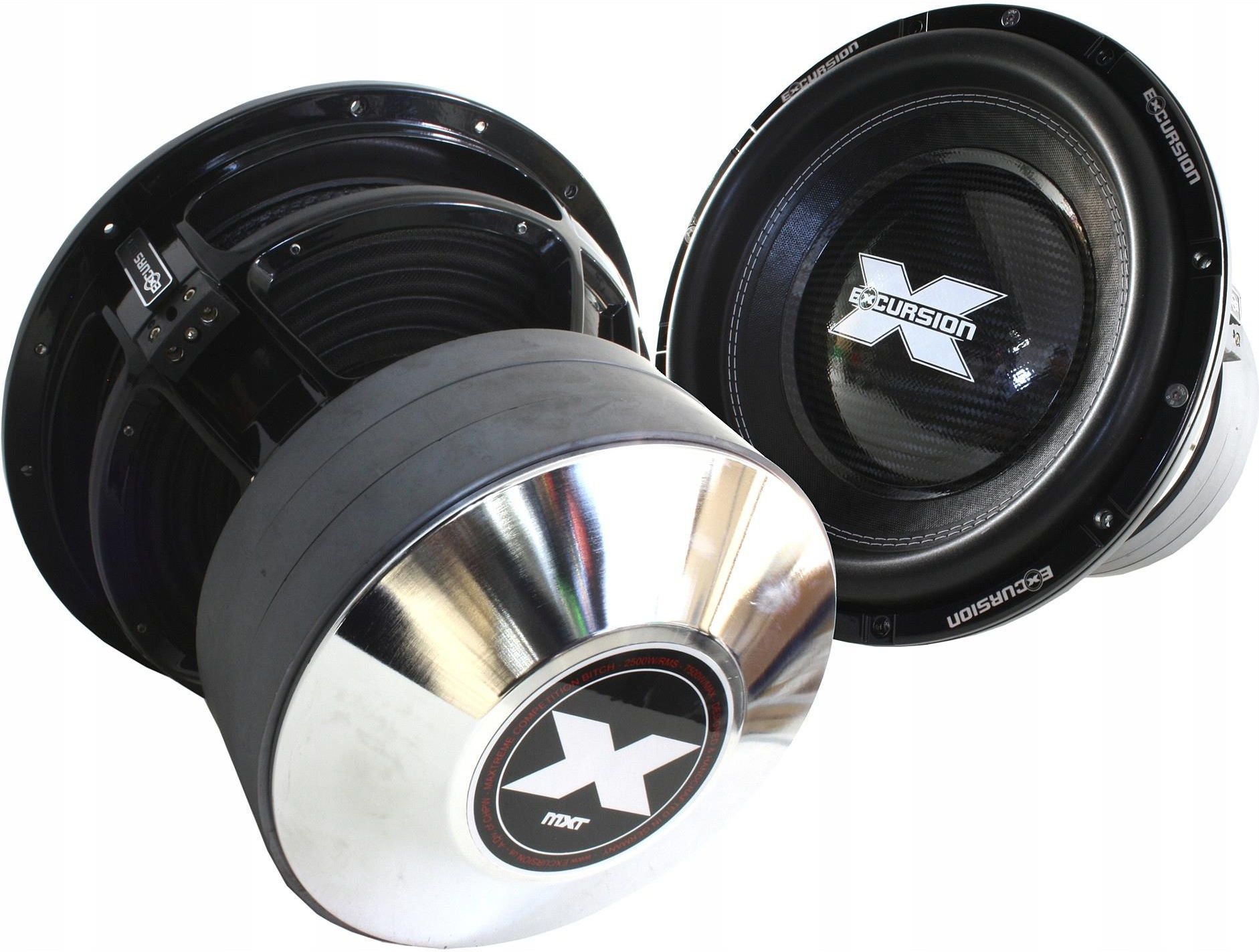 Akcesoria car audio video Subwoofer Spl Excursion MXT.v212D2 Black