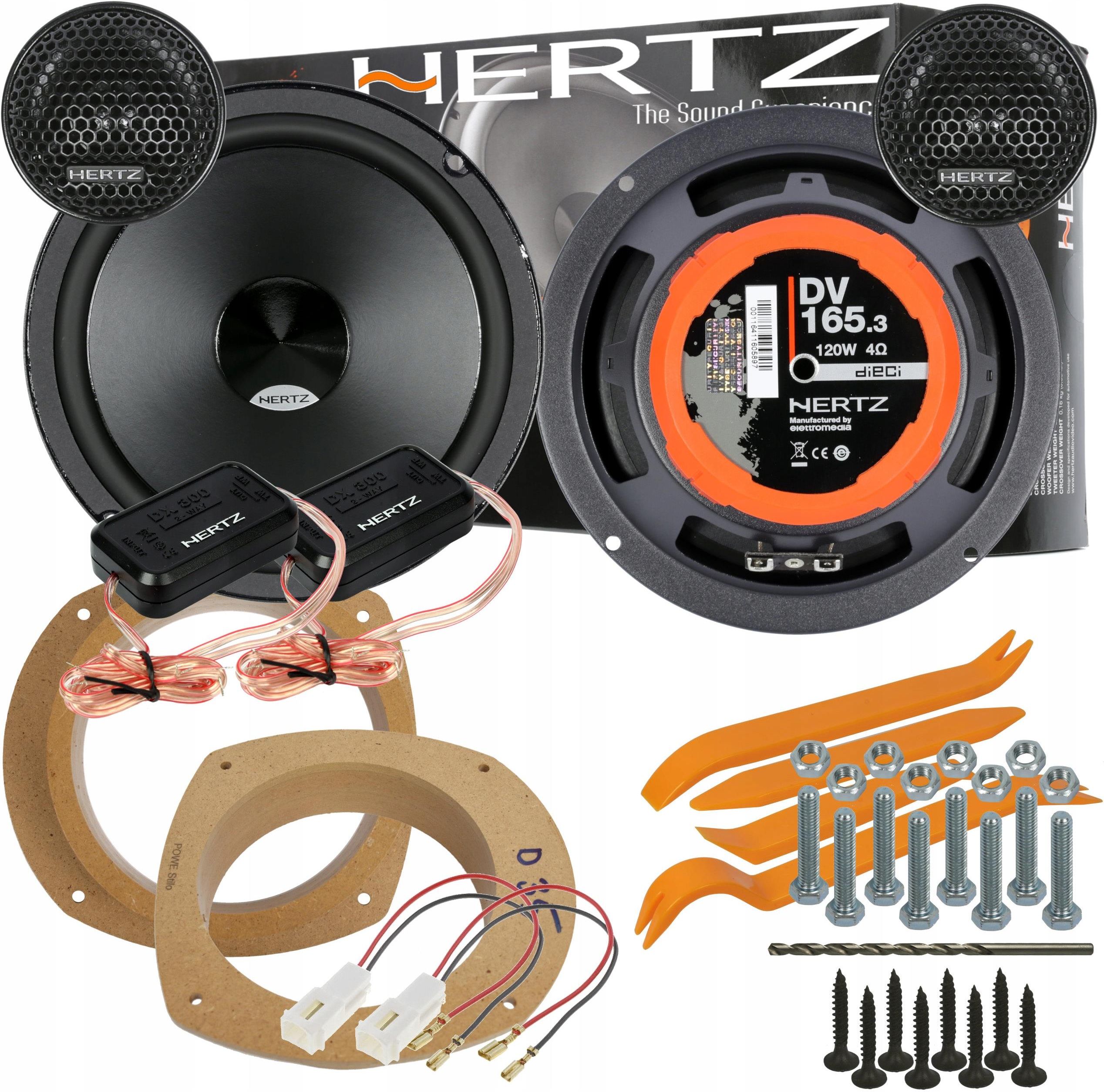 Hertz DSK 165.3 Kit Altoparlanti 2 Vie 165 Mm Con Adattatori Per Audi A3 3 Porte (2003-) Posteriore - Sistemi Audio Auto