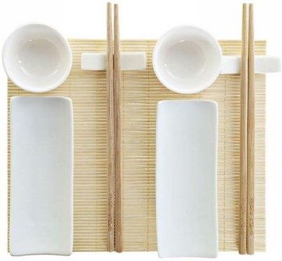 Dkd Home Decor Zestaw Do Sushi Bambus Kamionka 28,5X19,5X3,3Cm