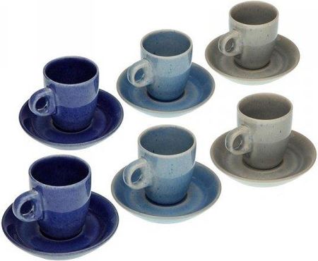 Versa Zestaw Filiżanek Do Kawy Ceramika 3,6X6,6X5,5Cm 12 Części
