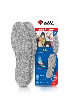 SECO Wkładki do butów filcowe 7 mm zimowe ocieplające (36/38)