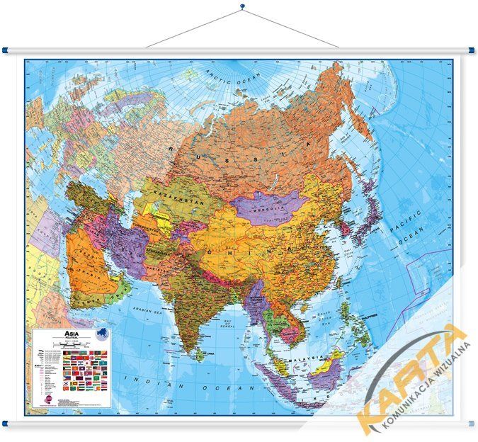 Mapa ścienna Azja Mapa ścienna Azji Polityczna 111 Mln 125x102cm Ceny I Opinie Ceneopl 4047