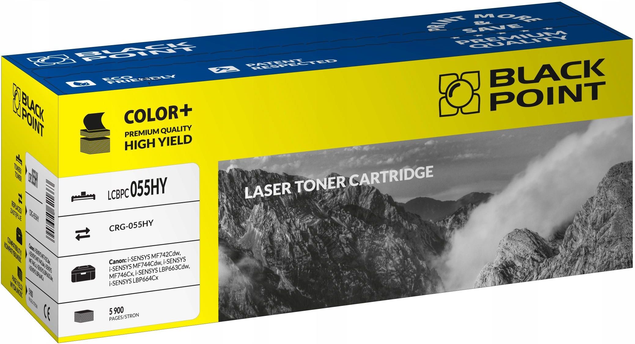 Cartouches De Toner Compatible Canon 055H - Pack 4 Couleurs (Noir, Cyan, Jaune, Magenta) - Haute Capacité