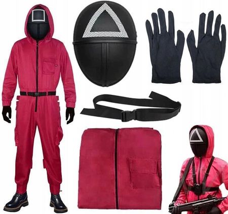 Korbi Przebranie Squid Game Strażnik Czerwony Strój S (Squidgamekostiums)