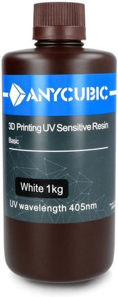 ANYCUBIC ŻYWICA DO DRUKARKI 3D - PRINTING UV SENSITIVE RESIN BASIC 1KG WHITE (DUV21893)