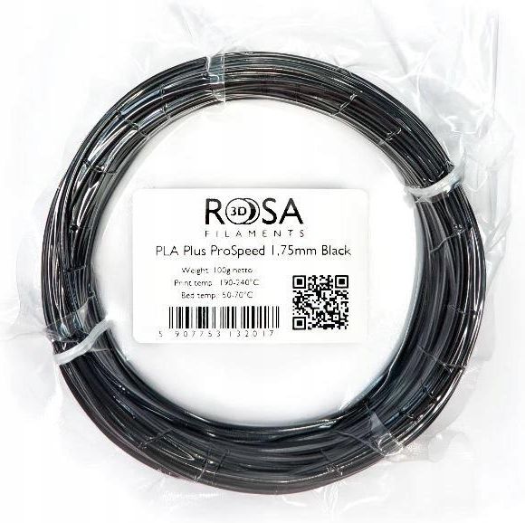 Rosa3D - PLA+ ProSpeed (Impact) - Noir (Black) - 1,75 mm -1 kg avec RFID TigerTag main image 1