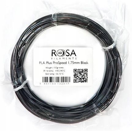 ROSA 3D PLA PLUS PRO SPEED 1,75MM BLACK 100G