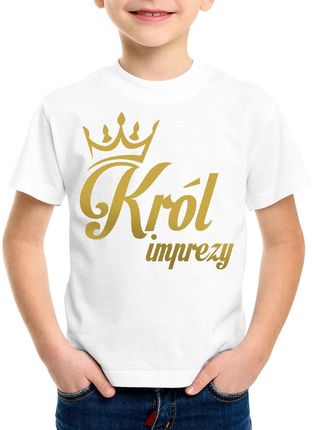 Król imprezy - złoty nadruk - koszulka dziecięca
