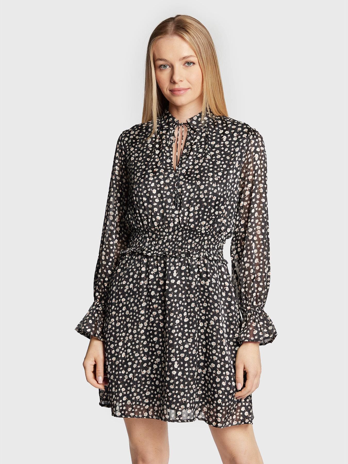 Salsa Sukienka codzienna 126456 Czarny Regular Fit Ceny i opinie