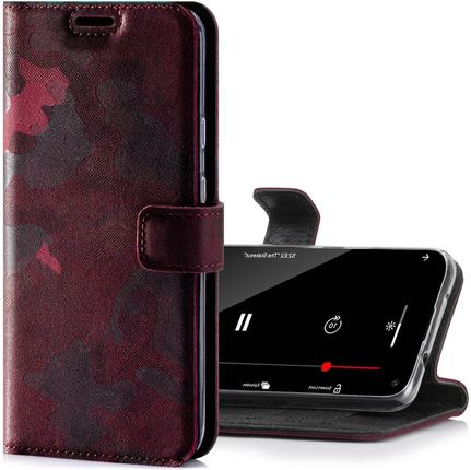 Etui na telefon Surazo ze skóry naturalnej RFID Wallet case - Moro Burgund (51949-10)