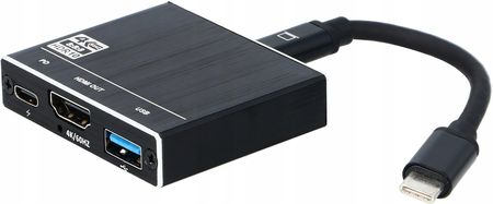 Pawonik ADAPTER 3w1 USB-C HDMI 2.0+USB 3.0+USB C 4K/60Hz (17JLCY01)