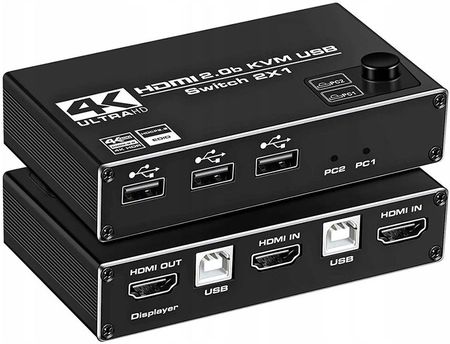 Pawonik Przełącznik KVM HDMI 2.0 USB Switch 4K/60Hz 3xUSB (264JL4K0201K)