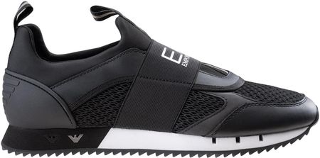 Sneakersy EA7 EMPORIO ARMANI BLACK&WHITE SLIP ON X8X100XK256N763 – Czarny
