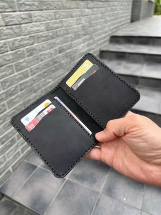 Skórzane etui portfel na karty dokumenty banknoty