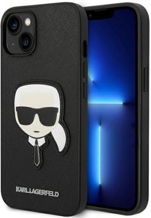 Karl Lagerfeld Saffiano Karl Head Patch Case – Etui iPhone 14 Plus (czarny) (19890)