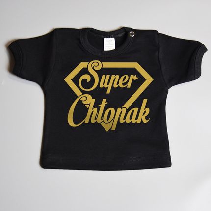 Super chłopak - koszulka niemowlęca - złoty nadruk