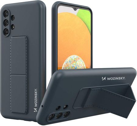Wozinsky Kickstand Case silikonowe etui z podstawką etui Samsung Galaxy A13 5G granatowe (250435)