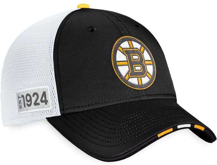 Casquette réglable noire Boston Bruins Fanatics 2023 NHL Draft On Stage Trucker pour hommes Casquette réglable noire Boston Bruins Fanatics 2023 NHL Draft On Stage Trucker pour hommes