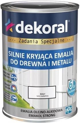 Dekoral Emakol Emalia Drewno Metal Biały 0,9l
