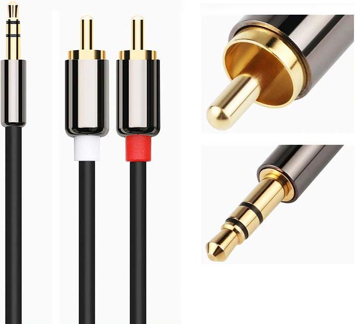 Cinch Zu 3,5mm Klinke AUX Audio-Kabel | 2x Cinch RCA Stecker Auf Klinke