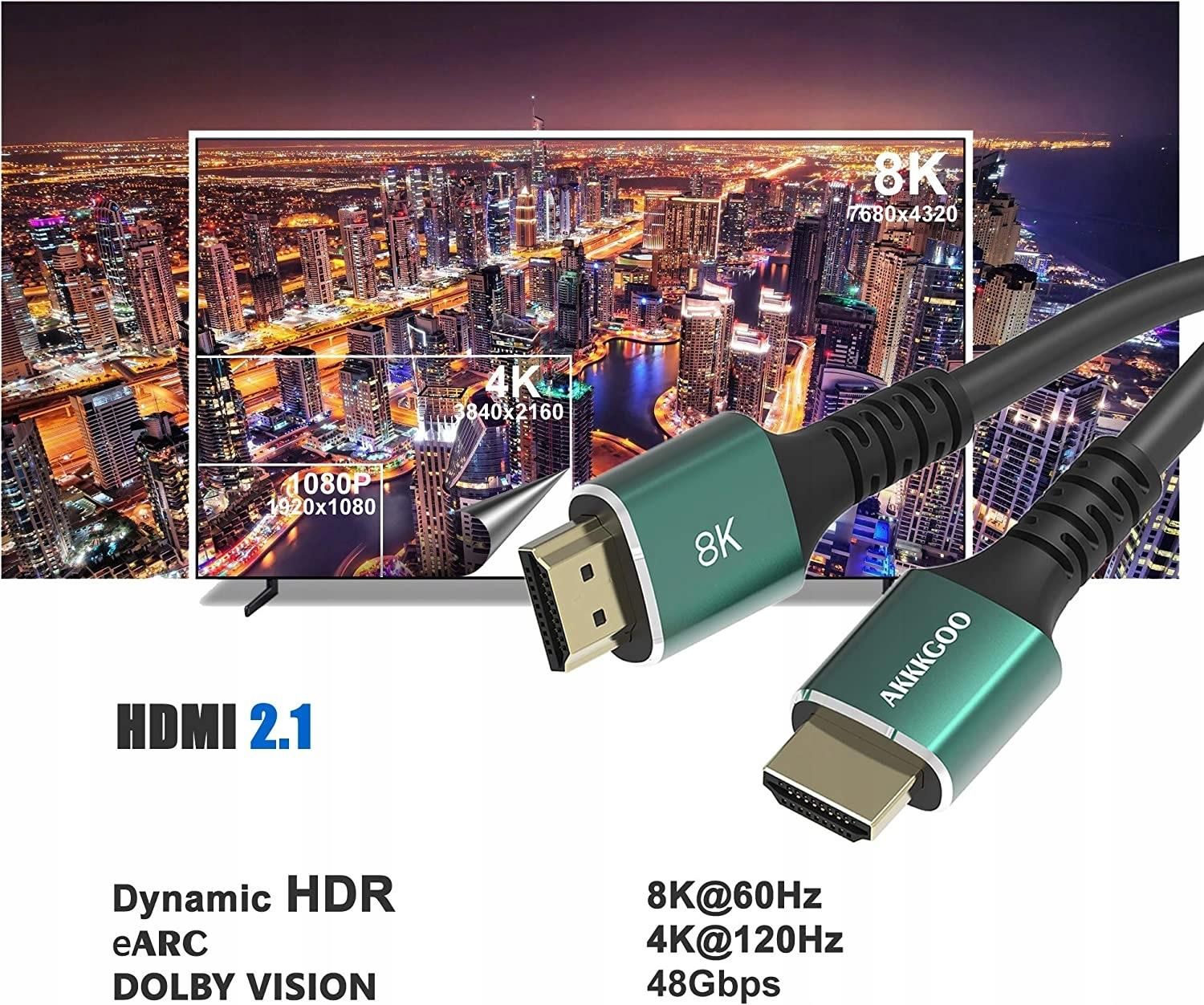 KABEL HDMI 2.1 8K 7680X4320 UNIWERSALNY 1,5M BLACK (DL3G11D0) - Opinie ...