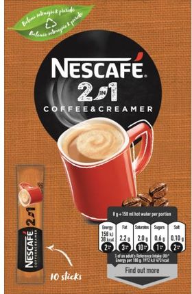 Nescafé Kawa Rozpuszczalna Classic 2W1 10X8g  