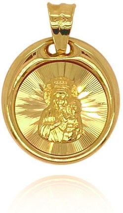 Diament Złota zawieszka okrągły medalik z Matka Boską do graweru (DIAZAW4364585)