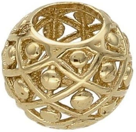 Diament Złota zawieszka charms do bransoletki okrągła ażurowa (ZA5143585)