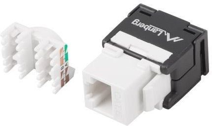 Lanberg Moduł Keystone gniazdo RJ45 -> LSA beznarzędziowy UTP kat.6 180° do puszki montażowej