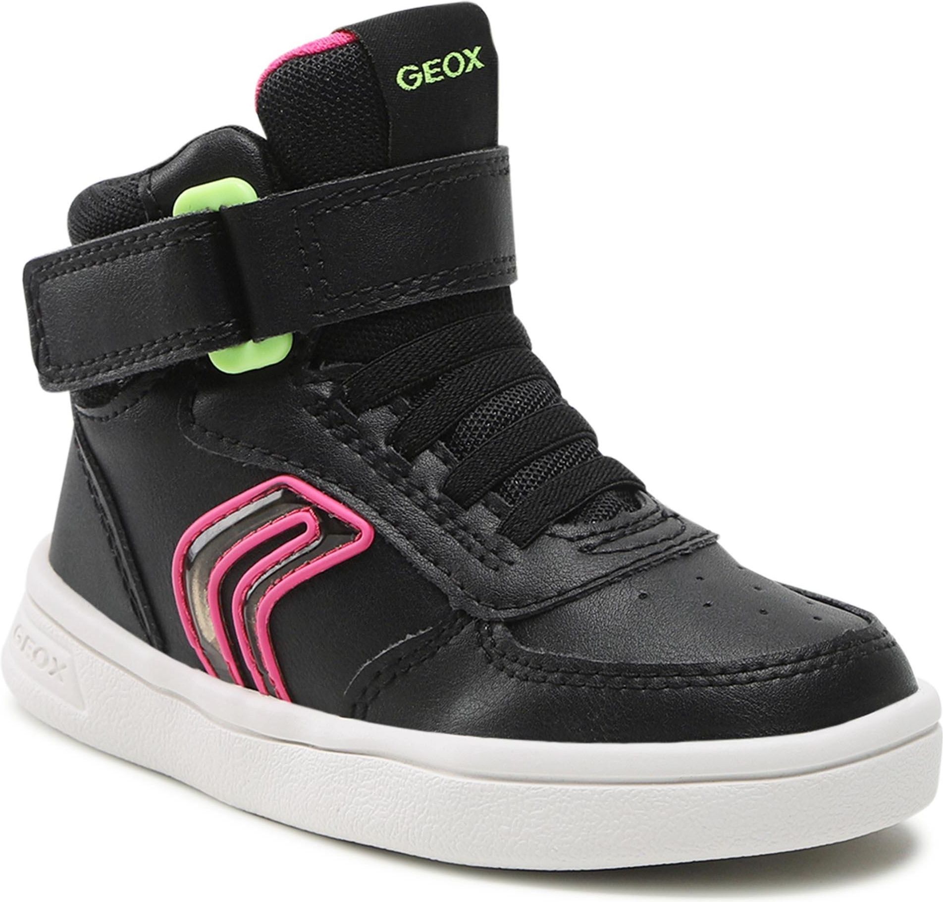 Sneakersy GEOX - J Djrock G. C J264MC 0BCEW C9B8L M Black/Fluo Fuchsia ...