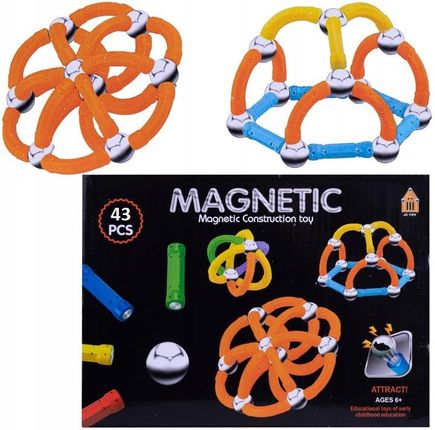 Magnetic Klocki Magnetyczne 3D Układanka 43El. Kulki Karton