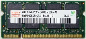Hynix 2GB DDR2 SODIMM 800MHz CL5 (HYMP125S64CP8-S6)
