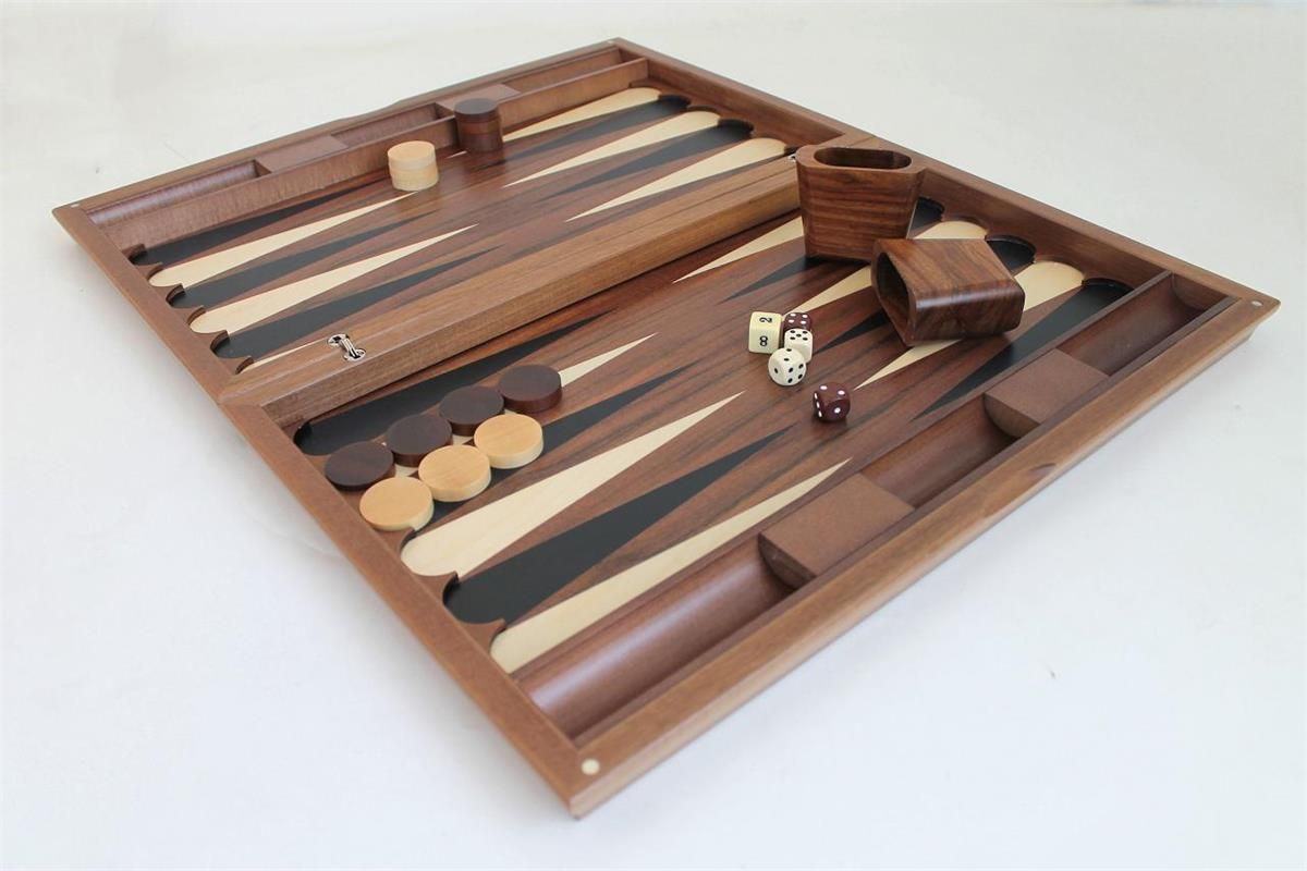 Italfama Drewniany Zestaw Do Gry W Backgammon 61X50cm Gra planszowa