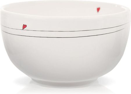 Orion Miska miseczka salaterka ceramiczna biała SERDUSZKA 450 ml