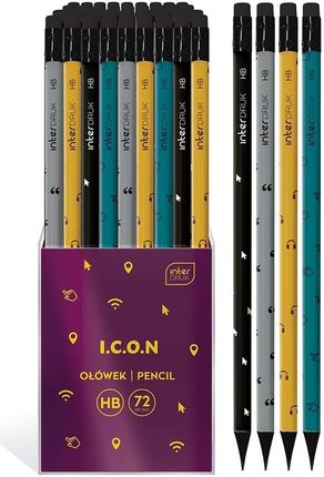 Ołówek Z Gumką Icon Mix Wzorów  