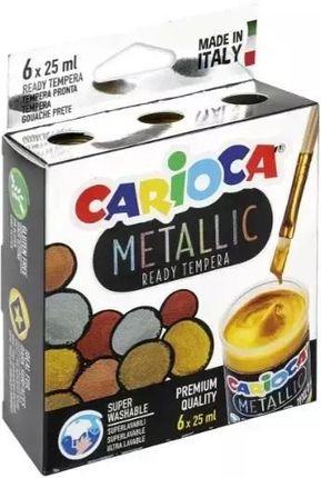 Carioca Farby Tempery Metaliczne 6 Kolorów