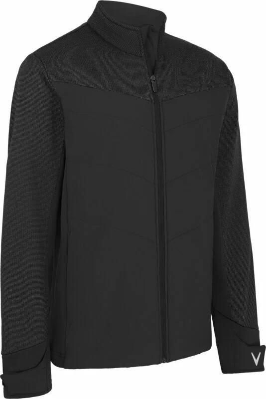Callaway Mens Mixed Media Primaloft Insulated Jacket Black Heather