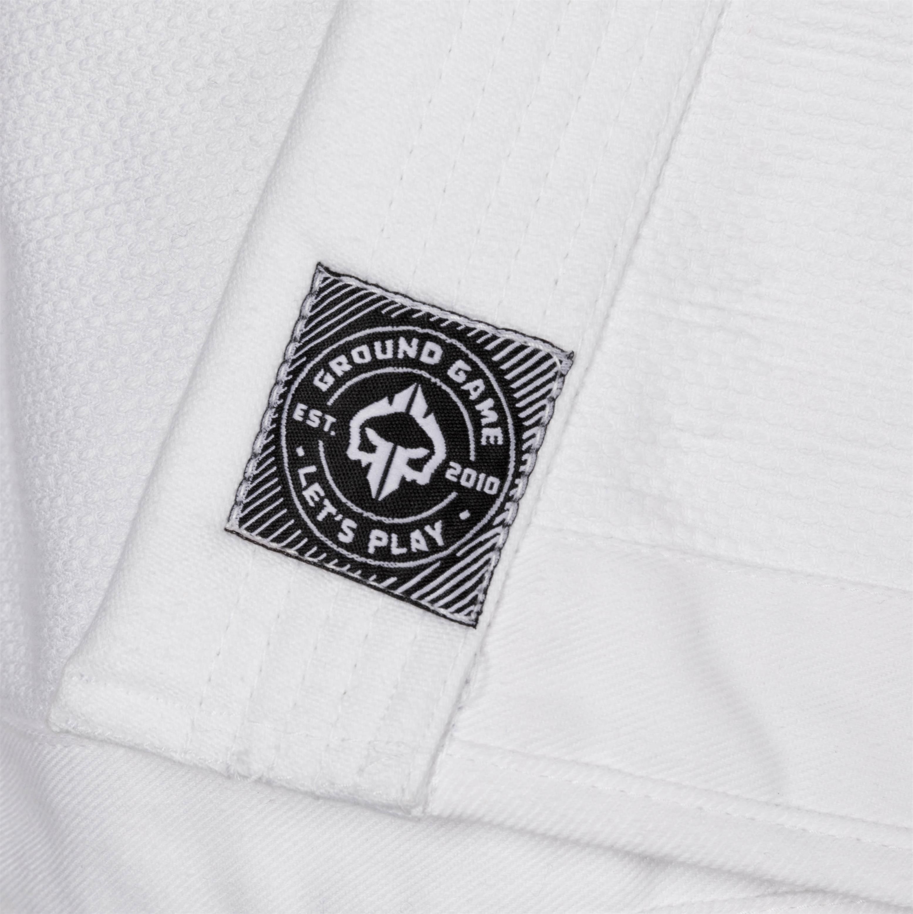 Ground Game Gi Do Brazylijskiego JiuJitsu Męskie Gamer Białe